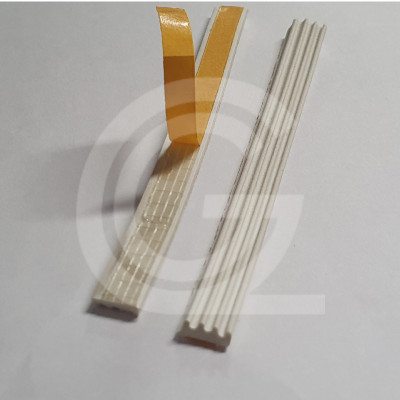 Tochtband sponsrubber | Kroonband wit | 3 x 9 mm | rol 100 meter